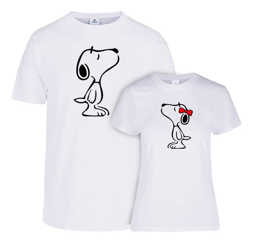 Playera Para Novios Parejas San Valentin Snoopy Amor 2 Pzas