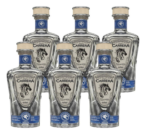 Pack De 6 Tequila Carrera Blanco 750 Ml
