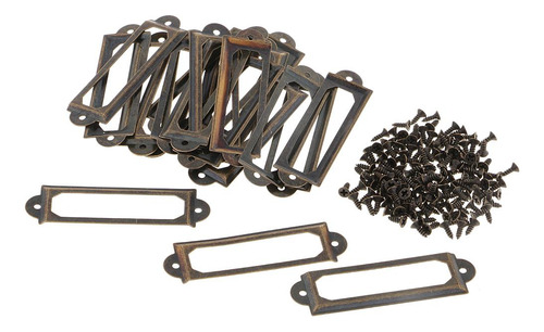 3 X 20 Unidades Sujetadores Portatarjetas De Metal Bronce