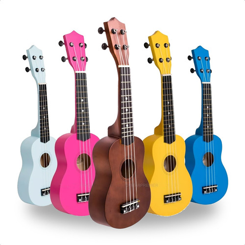 Ukelele Electroacustico Soprano Funda Amplificador Cable Pua
