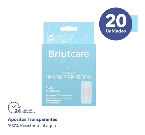 Curitas Transparentes Briutcare 20 Uds X 5 Packs (100 Uds)