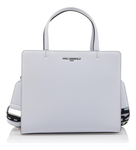 Karl Lagerfeld Paris Maybelle Satchel Bolso, Azul Hielo