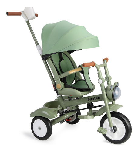 Triciclo Para Bebé Plegable Carretilla Niña Con Toldo 5 En 1 Color Blanco