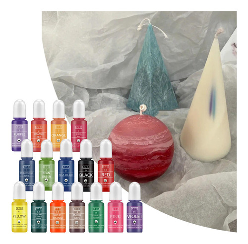 16 Uds. Concentrado De Tinte Líquido Para Velas Para Hacer