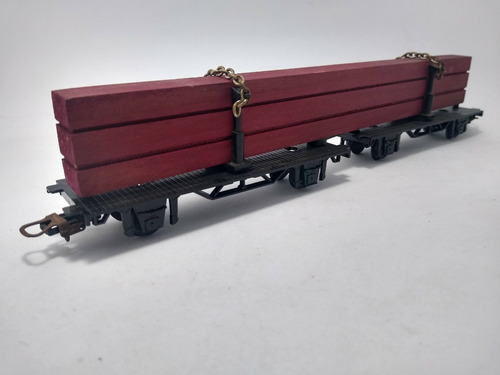Nico 2 Vagones Playos Transporte De Maderos Paya H0 (vcv 16) (Usado)