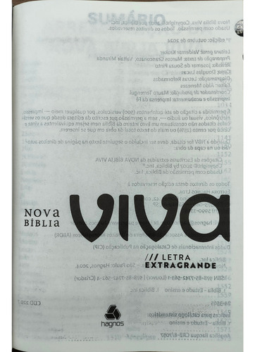 Biblia Viva Letra Extra Grande Capa Dura Louvor Com Indice Lateral