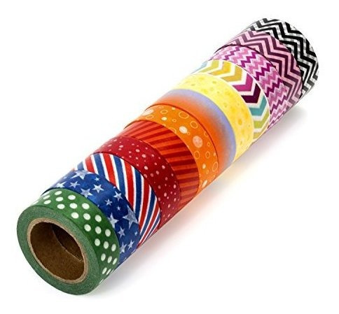 Imagen 6 de 8 de Cinta Adhesiva Decorativa Washi De United Tapes (juego De 12