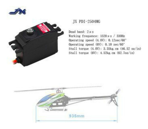 Mini Servo Pdi-2504mg 4,80v 6v 4kg Robotica