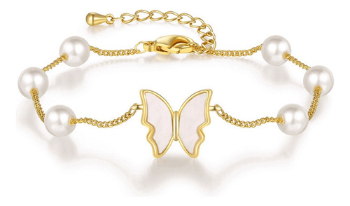 Pulsera Mujer Vanité Oro Laminado Butterfly