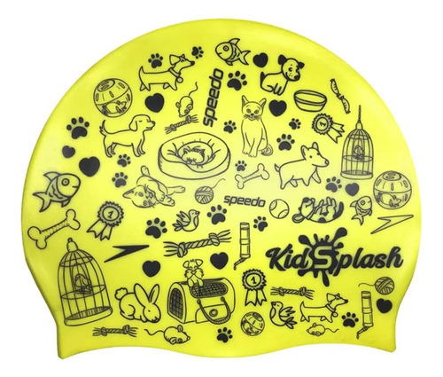 Touca Infantil Kidsplash 528866 Speedo Cor Amarelo Desenho do tecido - Tamanho Único