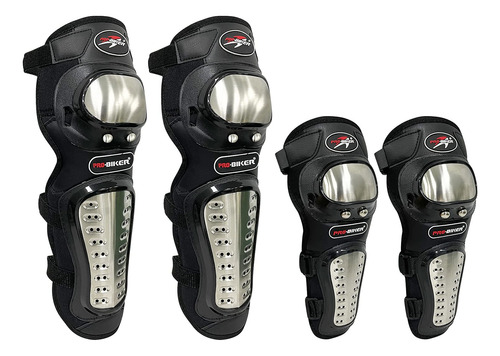 Rodilleras Y Coderas De Acero Inoxidable Para Motocicleta, C