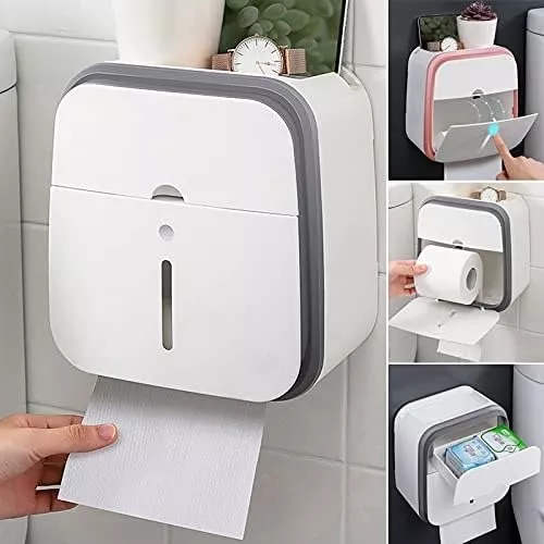 Dispenser Porta Papel Higienico Con Cajón Organizador Baño