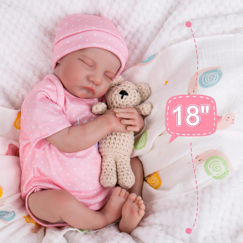 Bebes Reborns Hermosa Muñeca Realista Aori 45 Cm Suave