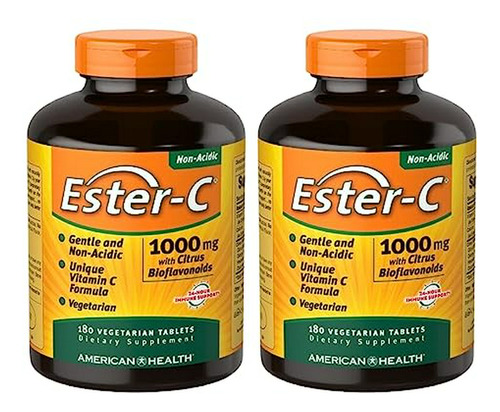 Vitamina C Ester-c 1000mg Con Bioflavonoides - 360 Tabletas Vegetarianas