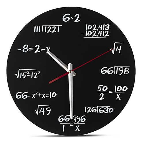 Reloj De Pared Decodyne Math. Exclusivo Reloj De Pared. Cad.