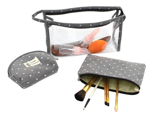  Portable Cosmetic Bags Set Of  Different Sizes Makeup ...