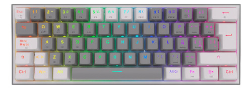 Teclado Mecánico Wireless Redragon Fizz 60% Rgb Spa Gris