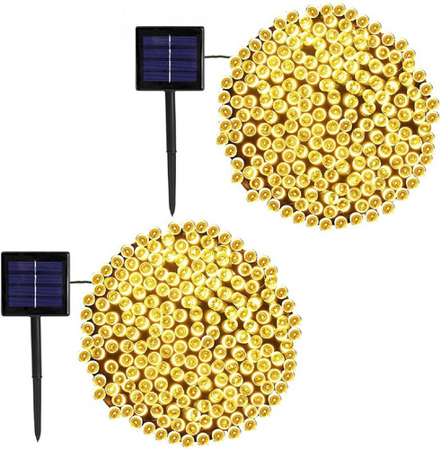 Qinol - Cadena De Luces Solares Para Exteriores, 200 Led,