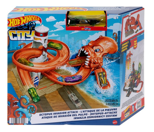 Hot Wheels City Nemesis Pulpo Hdr31- Giro Didactico Color Multicolor