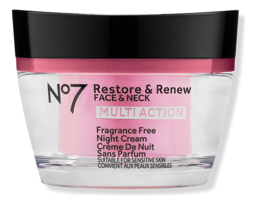 No7 Restore & Renew Crema De Noche Multiaccin Para Cara Y Cu