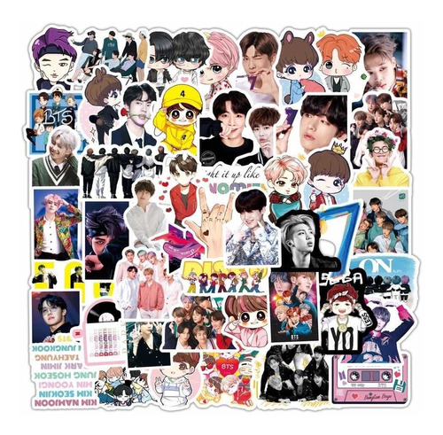 Paquete De 100 Stickers De Kpop Bts