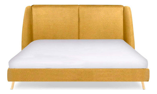 Cama Queen Size Trenton Amarillo Këssa Muebles
