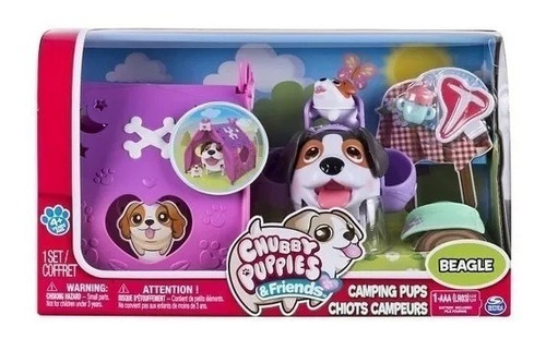 Set De Camping Perritos Que Caminan Chubby Puppies Juguete