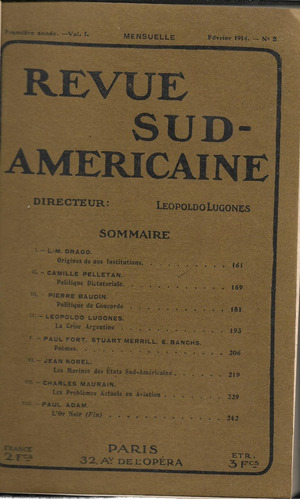 Revue Sud-americaine: Números 1 A 5 (serie Corrida). París, 