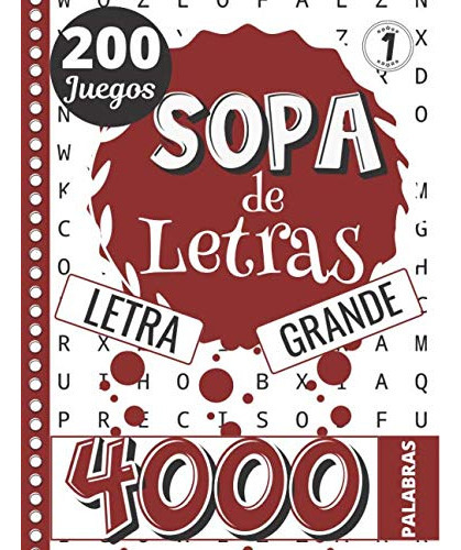 Libro : Sopa De Letras Adultos Y Mayores - Letra Grande |. 