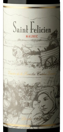 Vinho tinto Malbec Saint Felicien adega Catena Zapata 750 ml pacote x 3 u