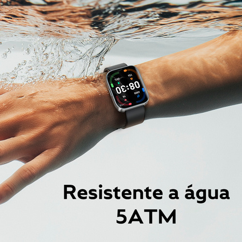 Relógio Smartwatch Qcy Gs S9 Urban Gps Tela Amoled 5atm Cor Cinza