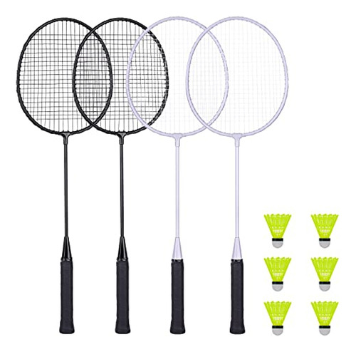 Palos De Hockey Abovegenius Juego De 4 Raquetas De Bádminton