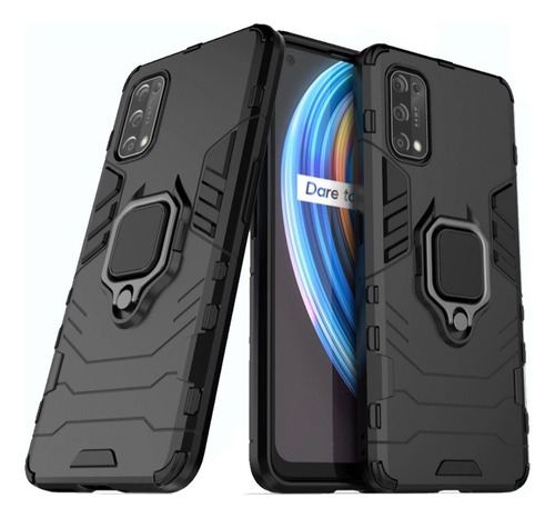 Estuches Anillo Para Realme 7 Pro Negro