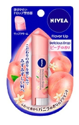 Nivea Flavor Lip Peach & Vanilla Flavor Lip Balm 3.5g Japan