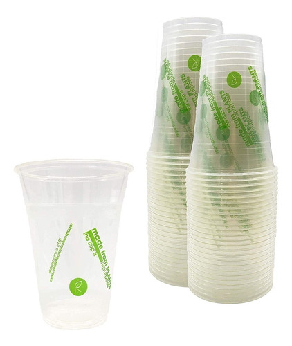 Imagen 1 de 7 de Vaso Para Bebidas Frias Transparente Repurpose Compostables,