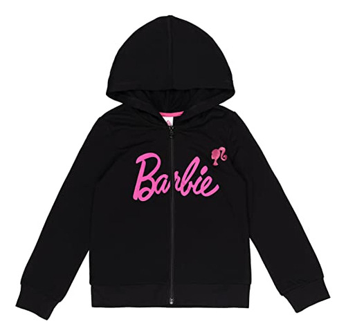 Sudadera Con Capucha Barbie Big Girls French Terry Con Crema