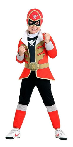 Fantasia Power Rangers Vermelho Premium Megaforce Licenciada