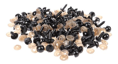 Ojos Amigurumi Negro Plastico Seguridad Pack 100un Eleccion