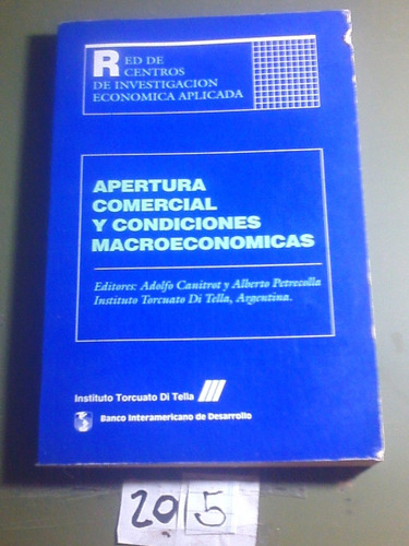 Apertura Comercial Y Condiciones Macroeconomicas, Canitrot