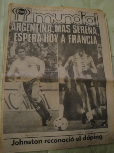 Diario Clarin Argentina Campeon Mundial 1978 Arg. Vs Francia