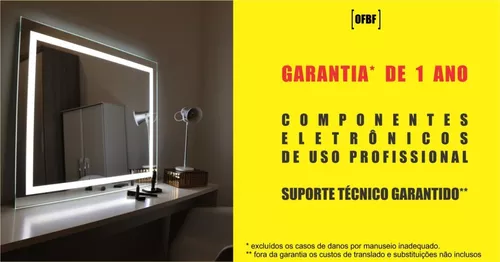 Espelho Led Smart Camarim Penteadeira Maquiagem 80 X 60