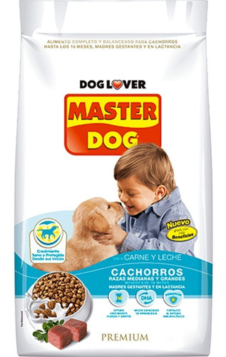 Alimento Perro Master Dog Cachorro Carne 18 Kg
