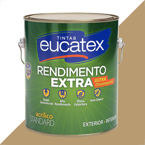 Tinta Latex Eucatex Rendimento Extra Camurca 3600ml Cor Camurça