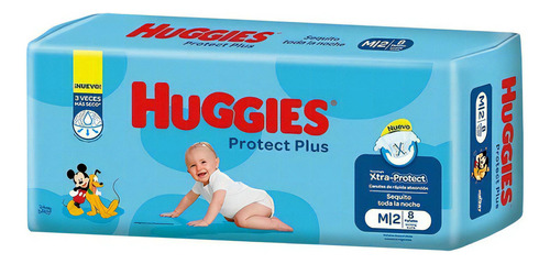 Pañales Huggies Protect Plus Mediano 8 u Género Sin género Tamaño Mediano (M