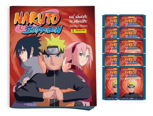 Álbum + 10 Sobres Naruto Shippuden Un Nuevo Comienzo 2023