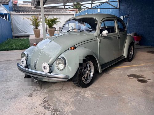 Vw Fusca 1981 1300l Cinza Carrara Placa Preta Raro Estado