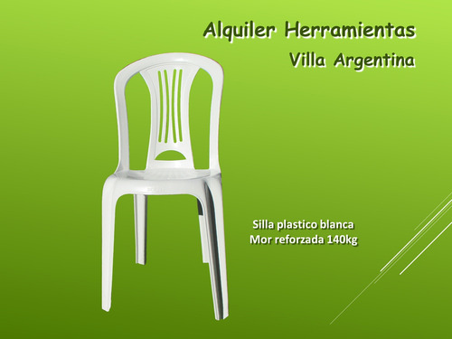 Alquiler Sillas Y Mesas Plástico O Generador Villa Argentina