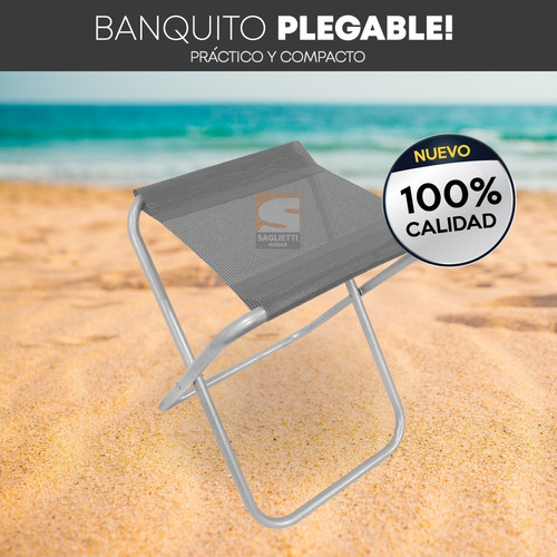Banquito Tijera Plegable Camping Banqueta Liviano Posta 402