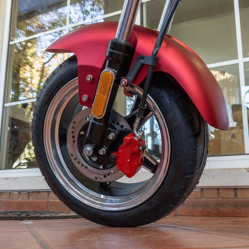 Imagen 12 de 19 de Moto Eléctrica Chopper Gilroy Motor Bateria Litio Color Rojo
