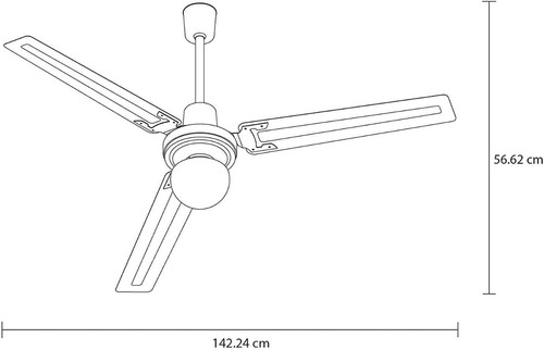 Ventilador Negro Con Lampara Para Techo Masterfan Icarus
